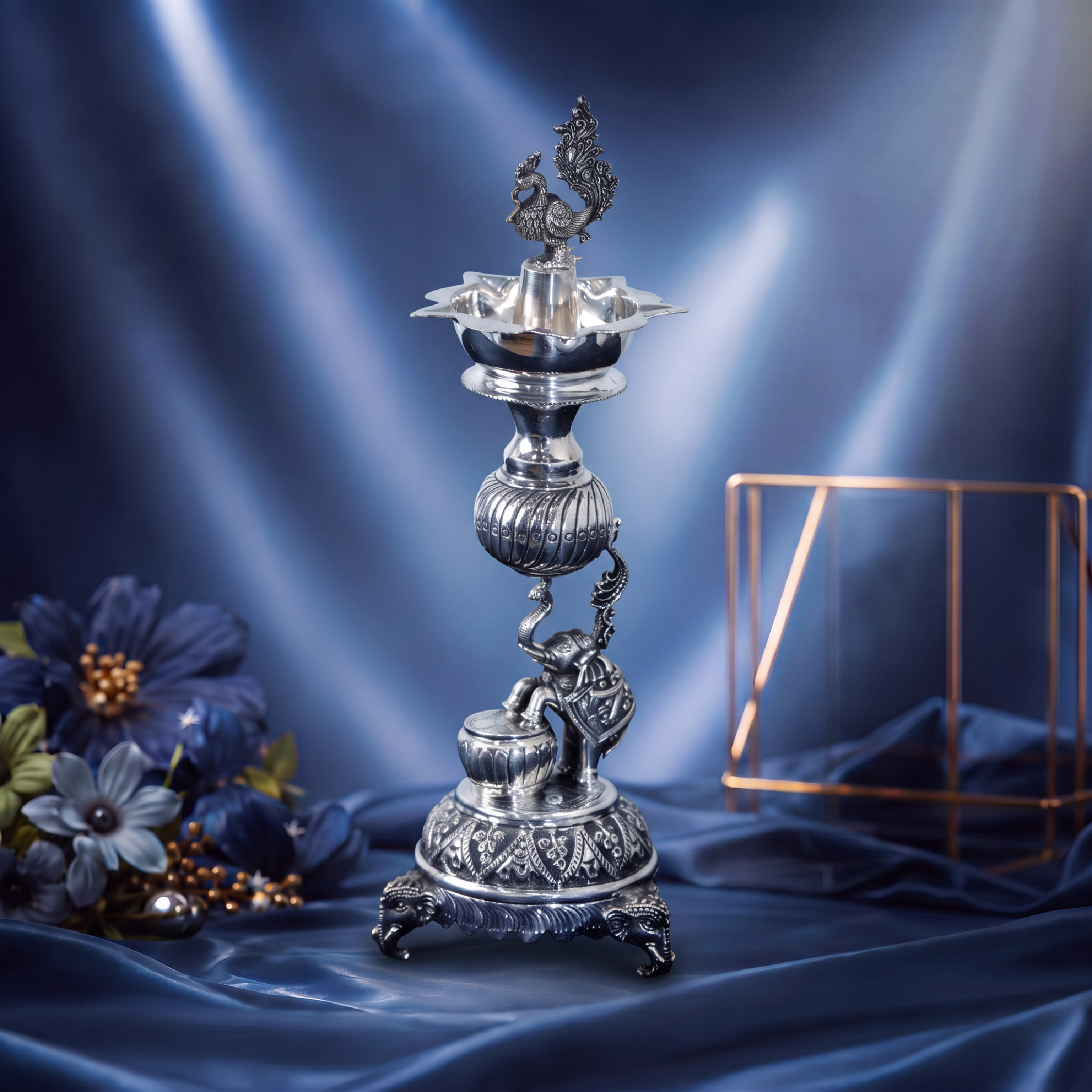 Silver Peacock Deepa