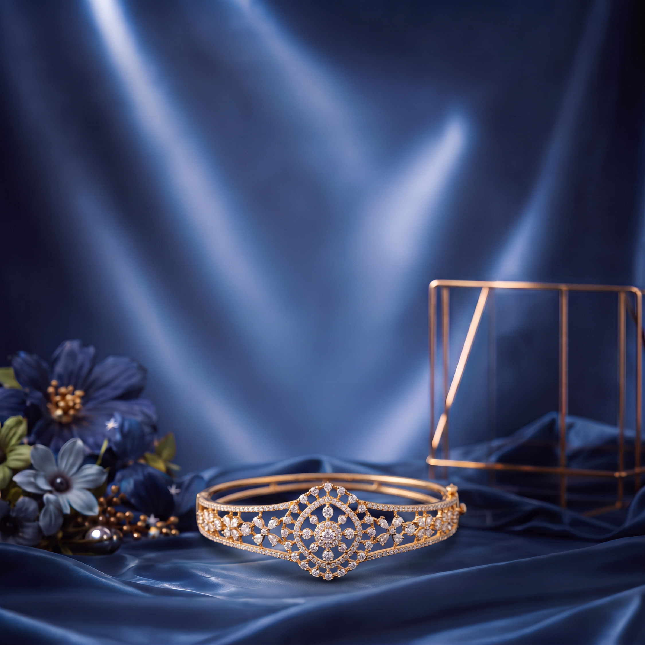 Sapphire and Diamond Bangle