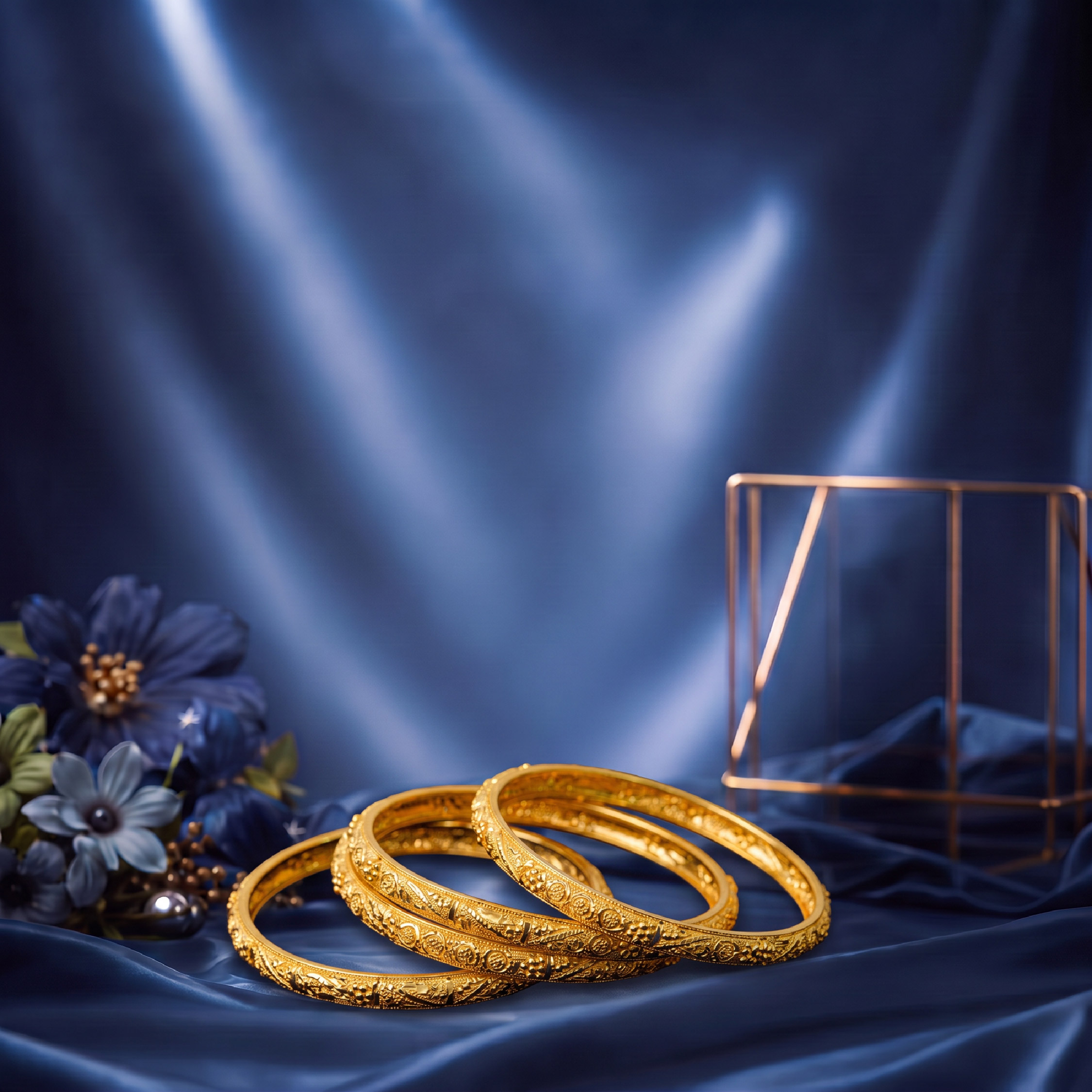 Traditional Gold Bangles Trio