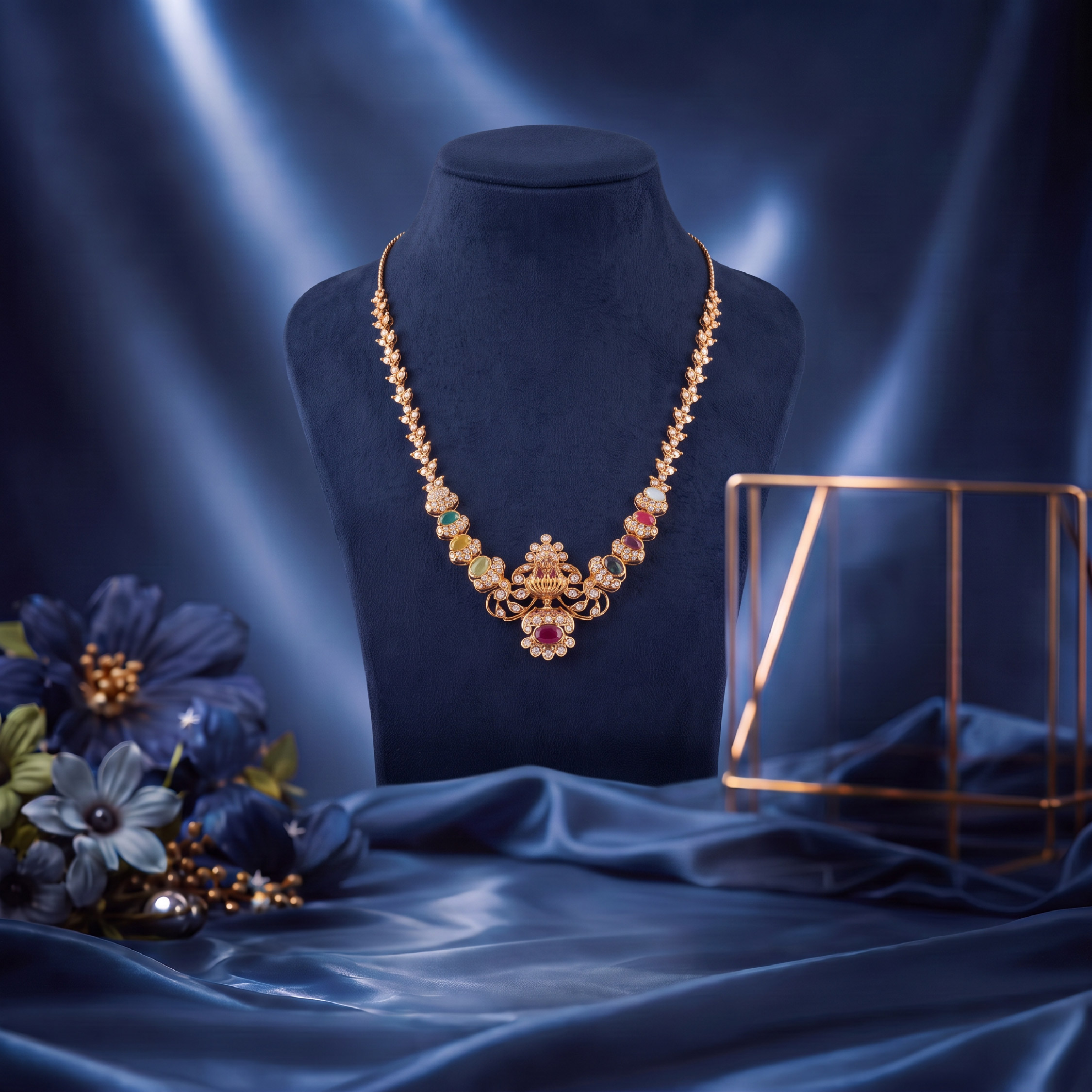 Stone-Set Gold Necklace