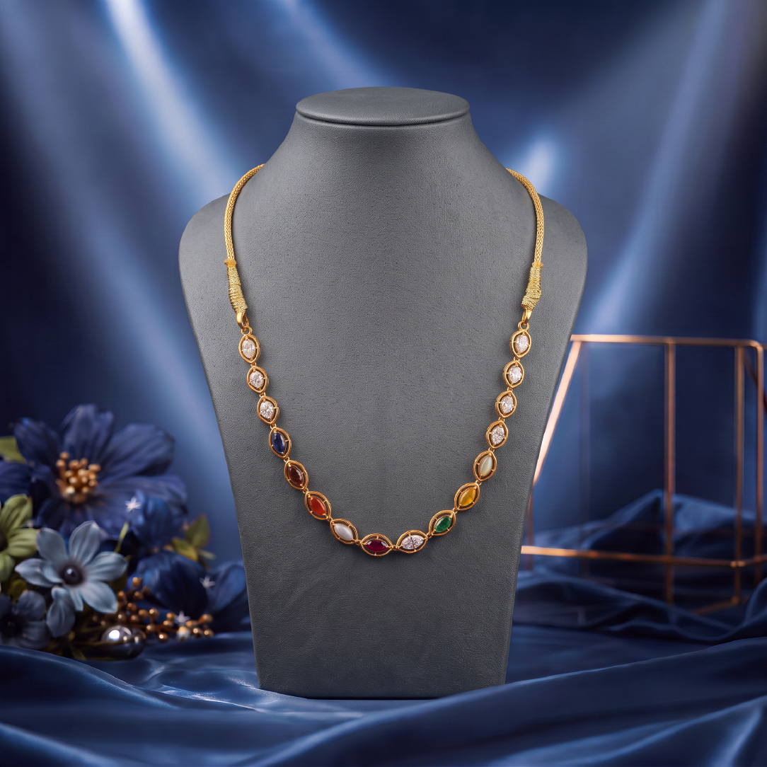 Navaratna Gold Necklace