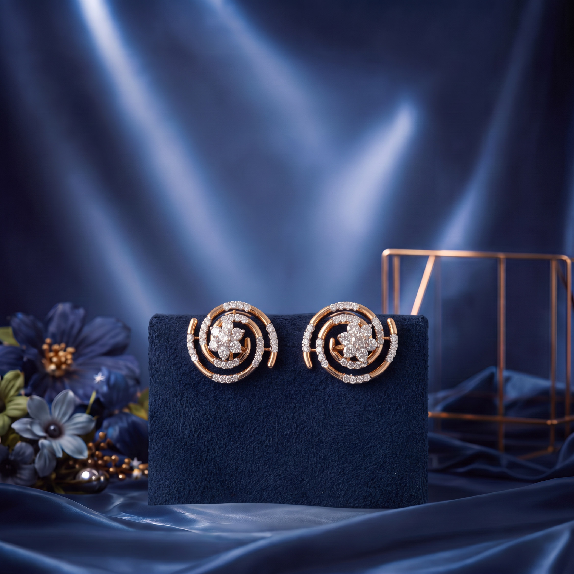 Diamond Spiral Studs