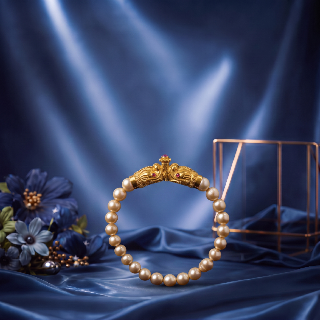 Pearl and Gold Bangle